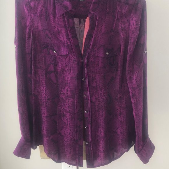 Purple Silk Blouse - Picture 2 of 2